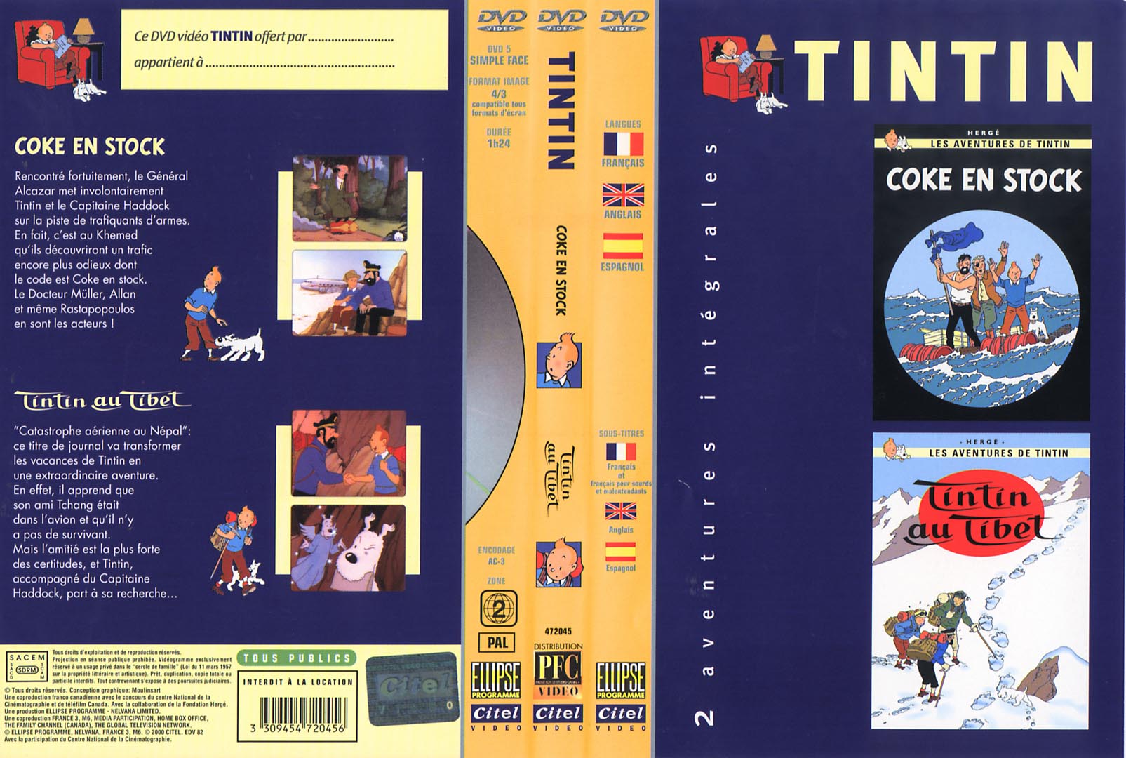 Tintin 1 (Coke en stock & Tintin au Tibet)